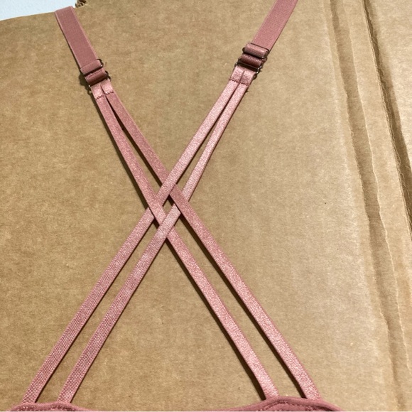 DANSKIN Cami Sport Exercise Workout Dance Bra Dusty Rose Pink Womens XL - Picture 10 of 12